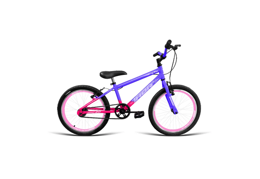 Bicicleta Aro 20 MTB - Lilás/Rosa Chiclete - Feminino