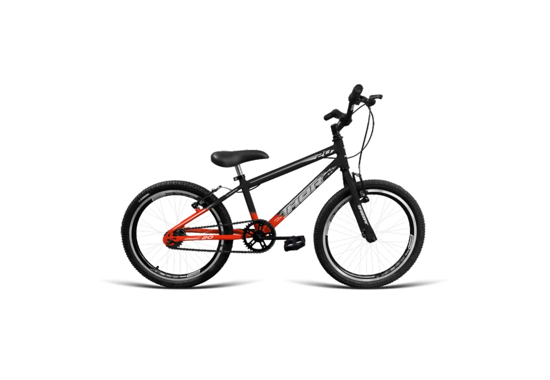 Bicicleta Aro 20 MTB - Preto/Laranja - Masculino