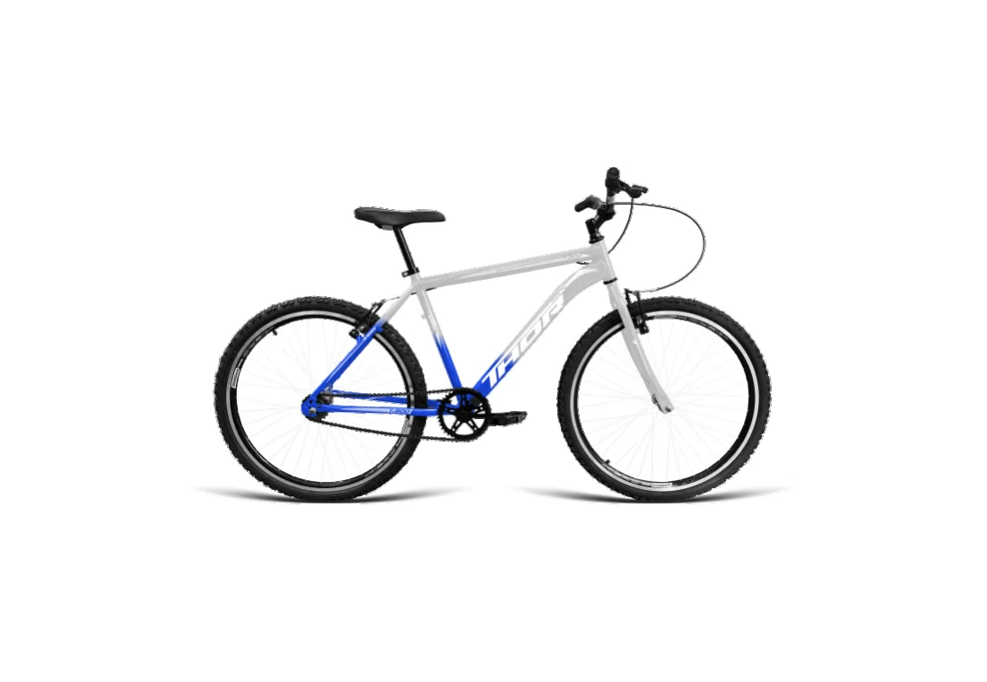 Bicicleta Aro 26 MTB - Branco/Azul - Masculino